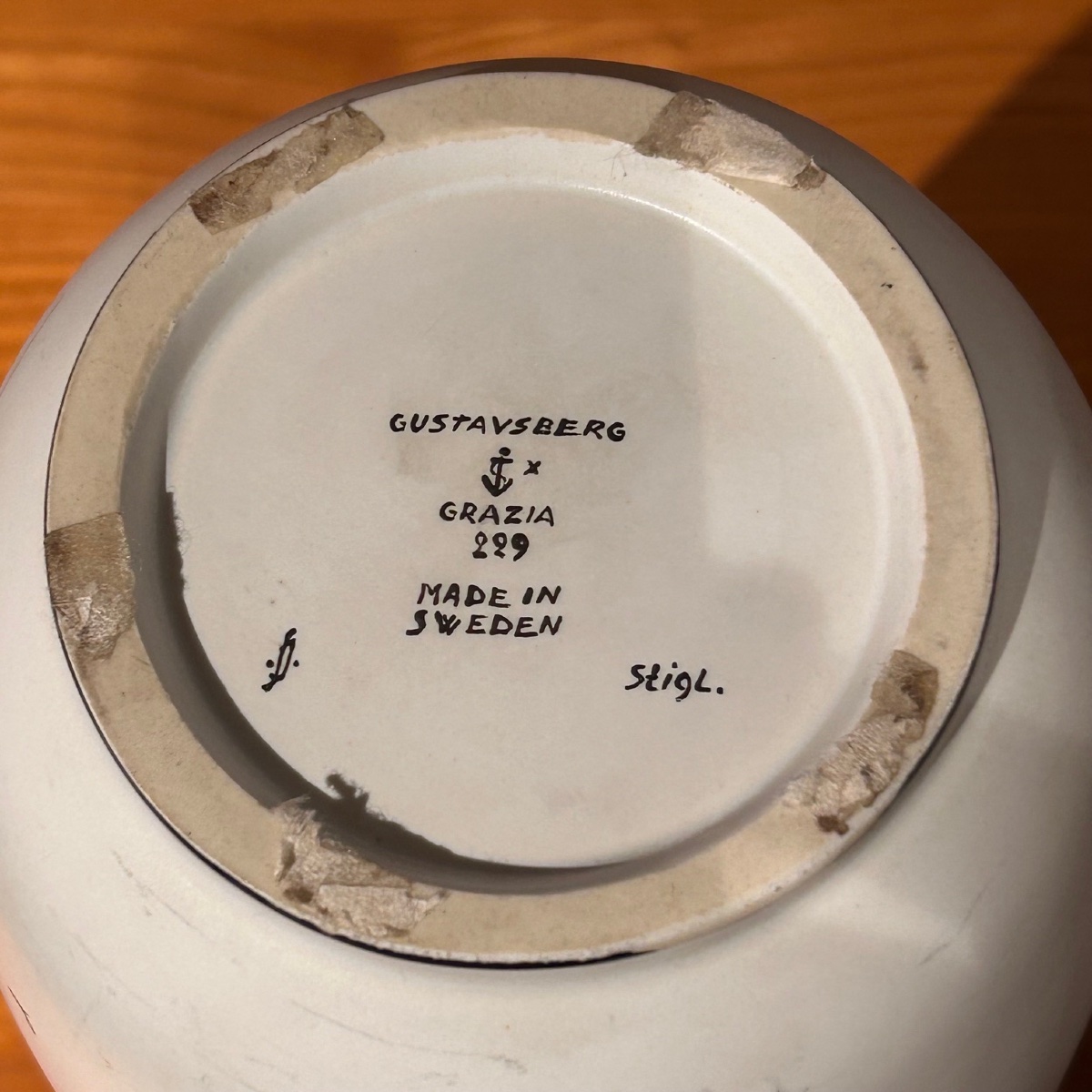 Vase ovoïde de Stig Lindberg  pour Gustavberg, modèle Grazia.-photo-2